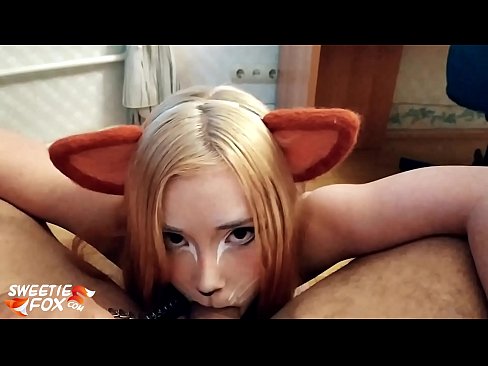 ❤️ Кицунэ глытае член і канчае ў рот Шлюхі у нас ☑